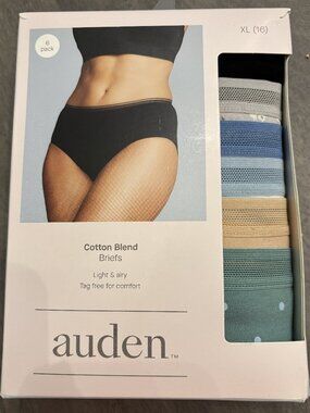Auden Cotton Briefs (6 Pack) XL NEW